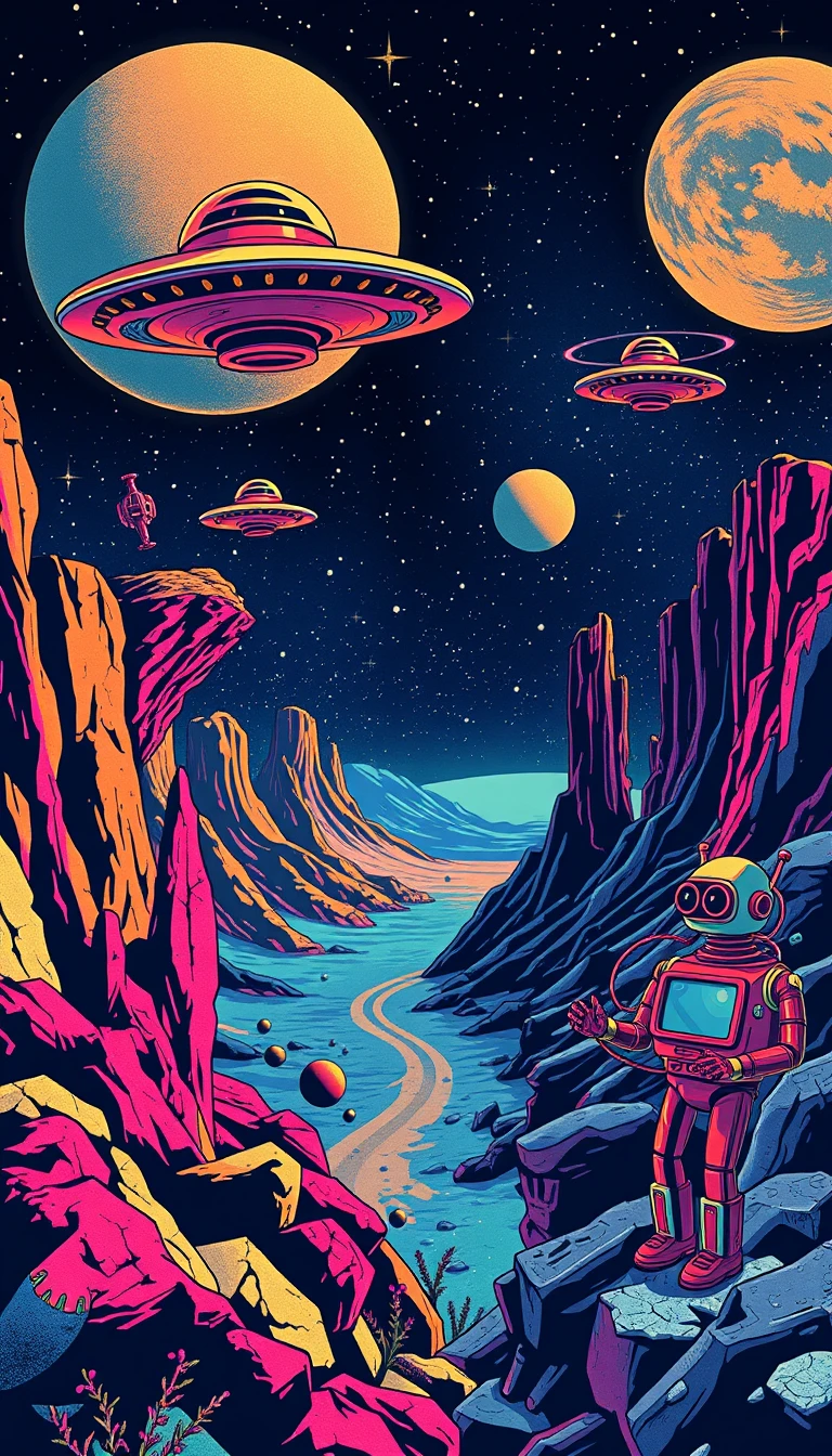 Retro Sci Fi Wallpaper