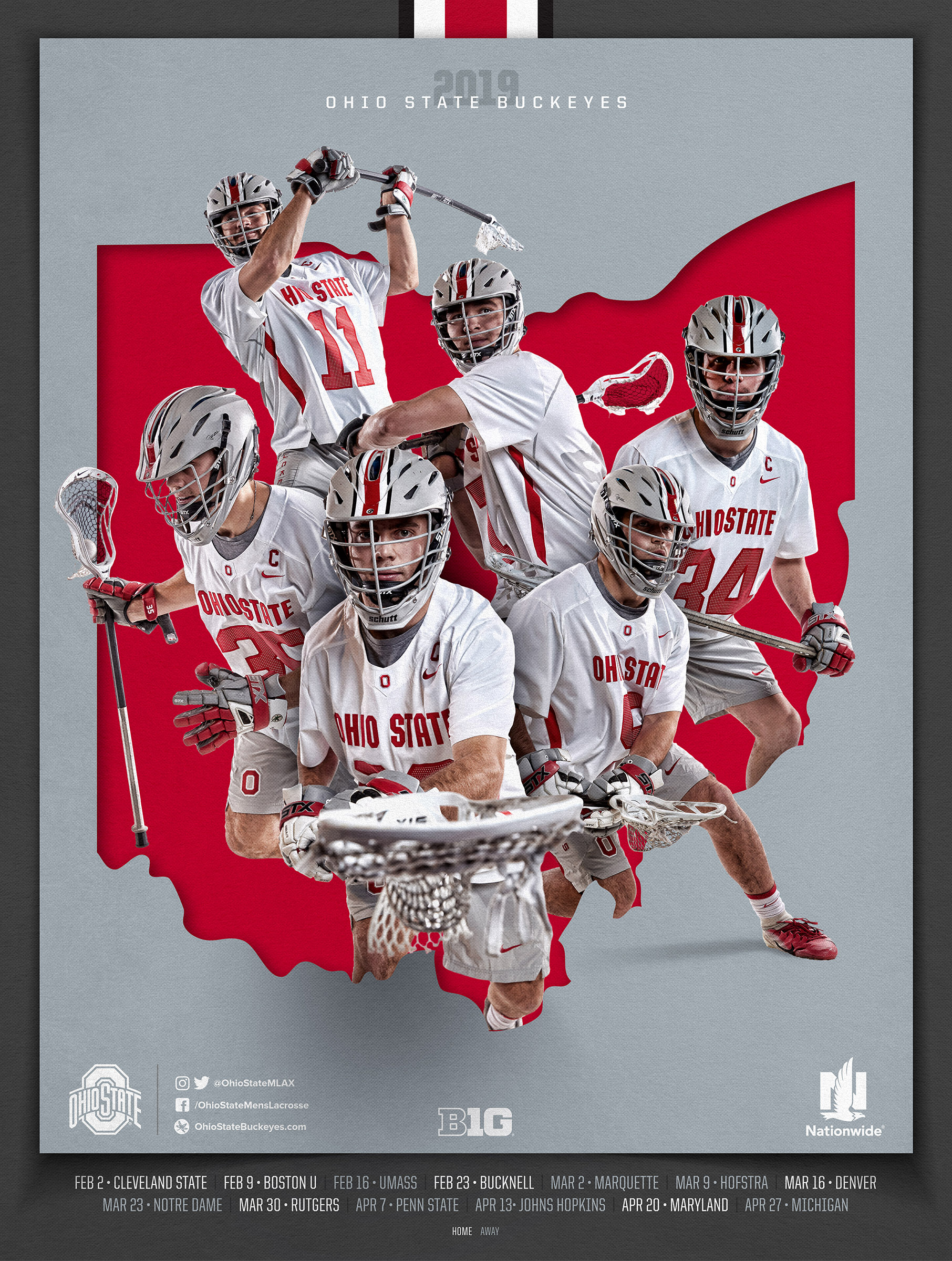 Schedule Posters Ohio State Buckeyes