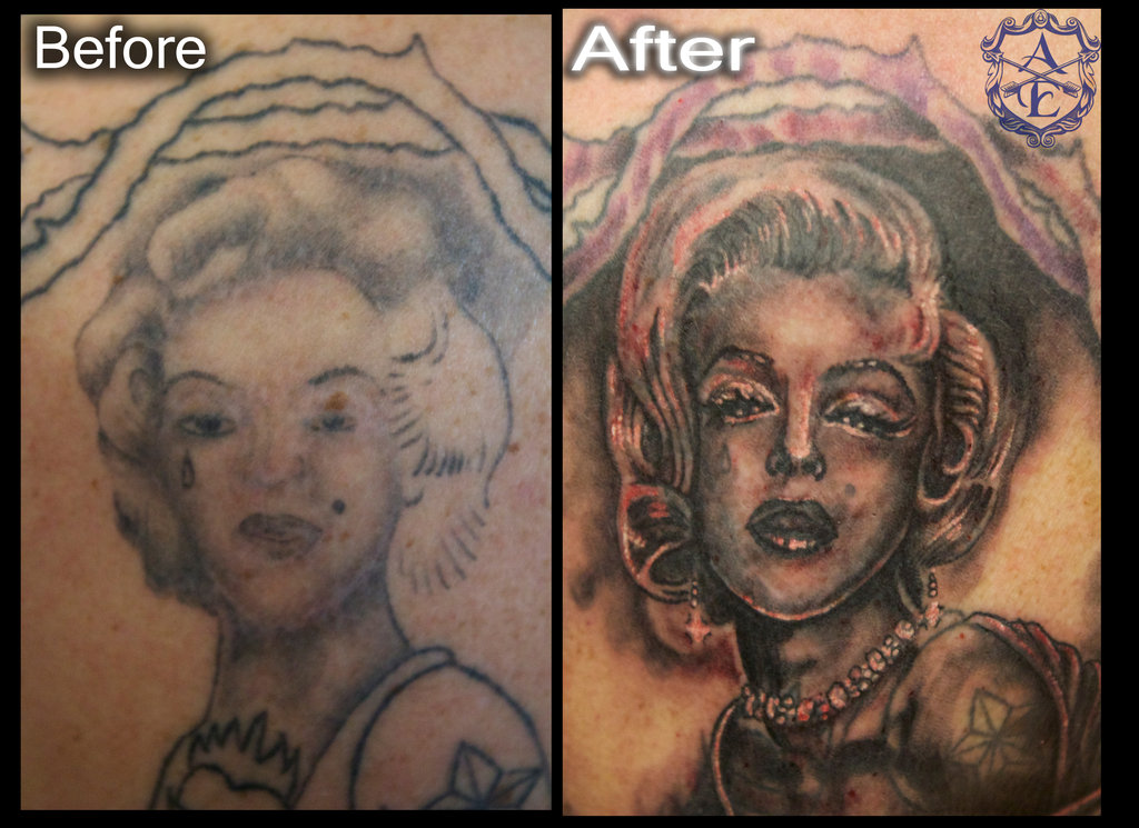 Tattooed Marilyn Monroe Wallpaper Re Work Tattoo