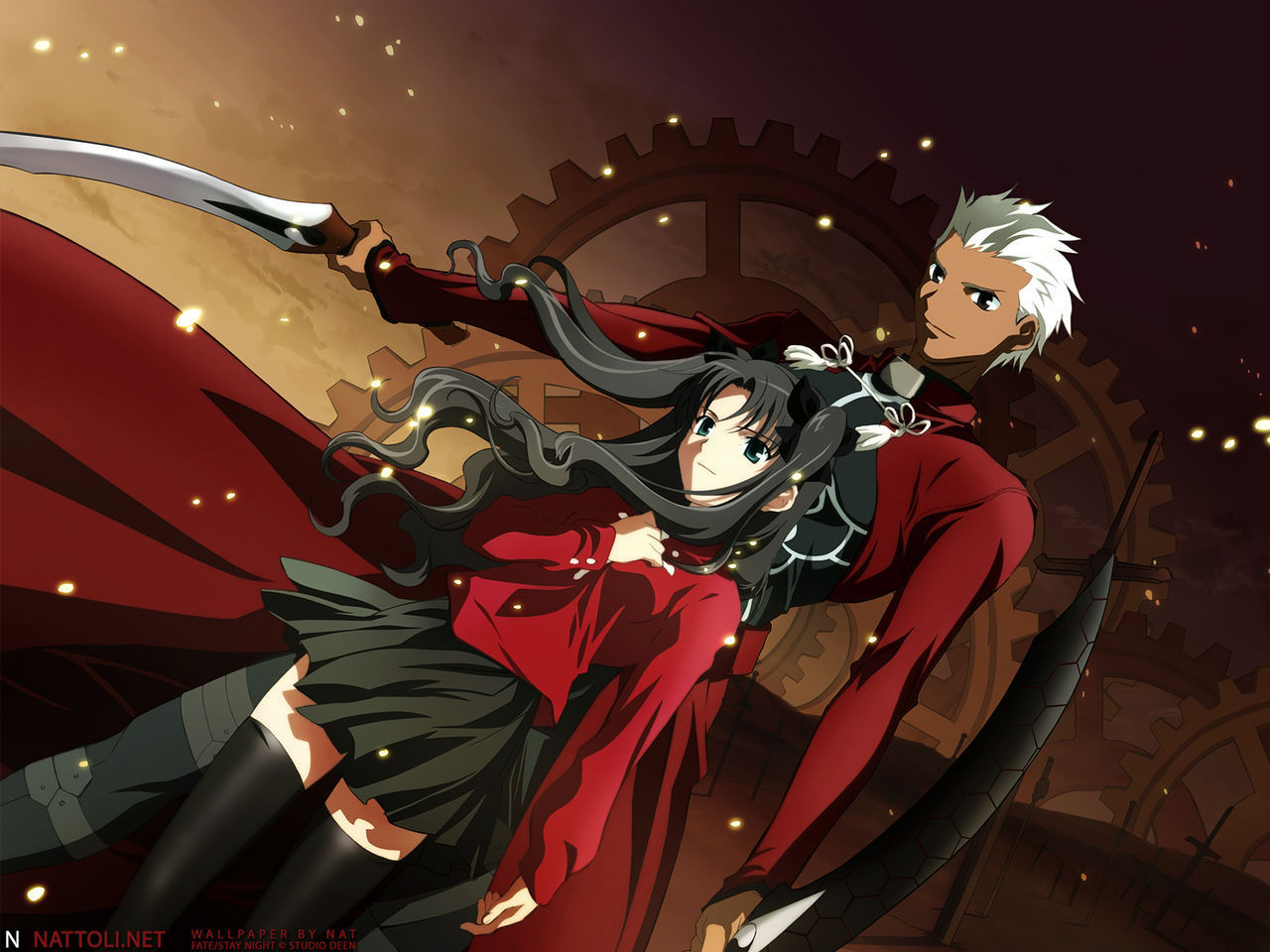 Archer and Rin Fate Stay Night Wallpaper