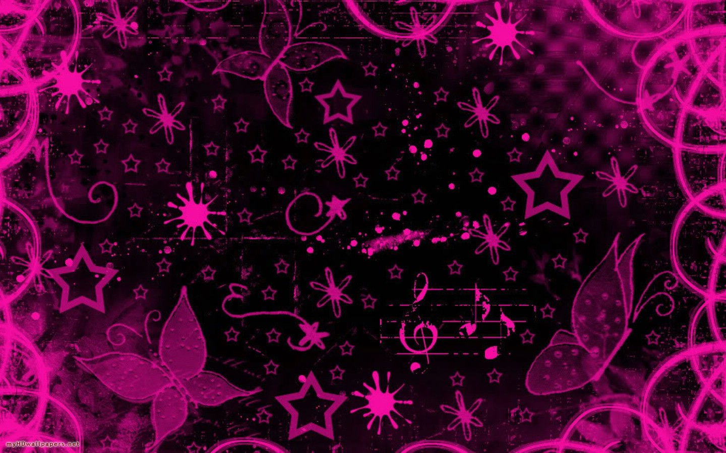 Pink and Black Background 1440x900