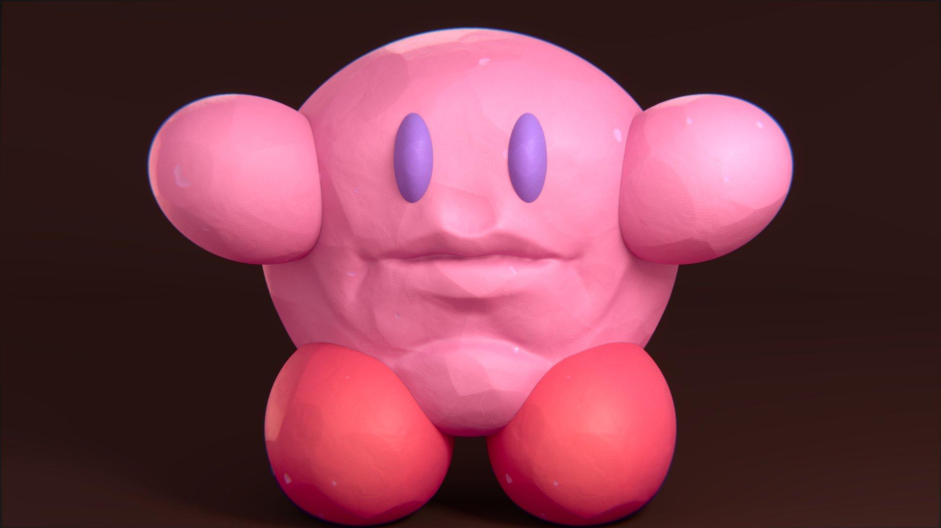 Kirby with threatening auras ThreateningKirb X