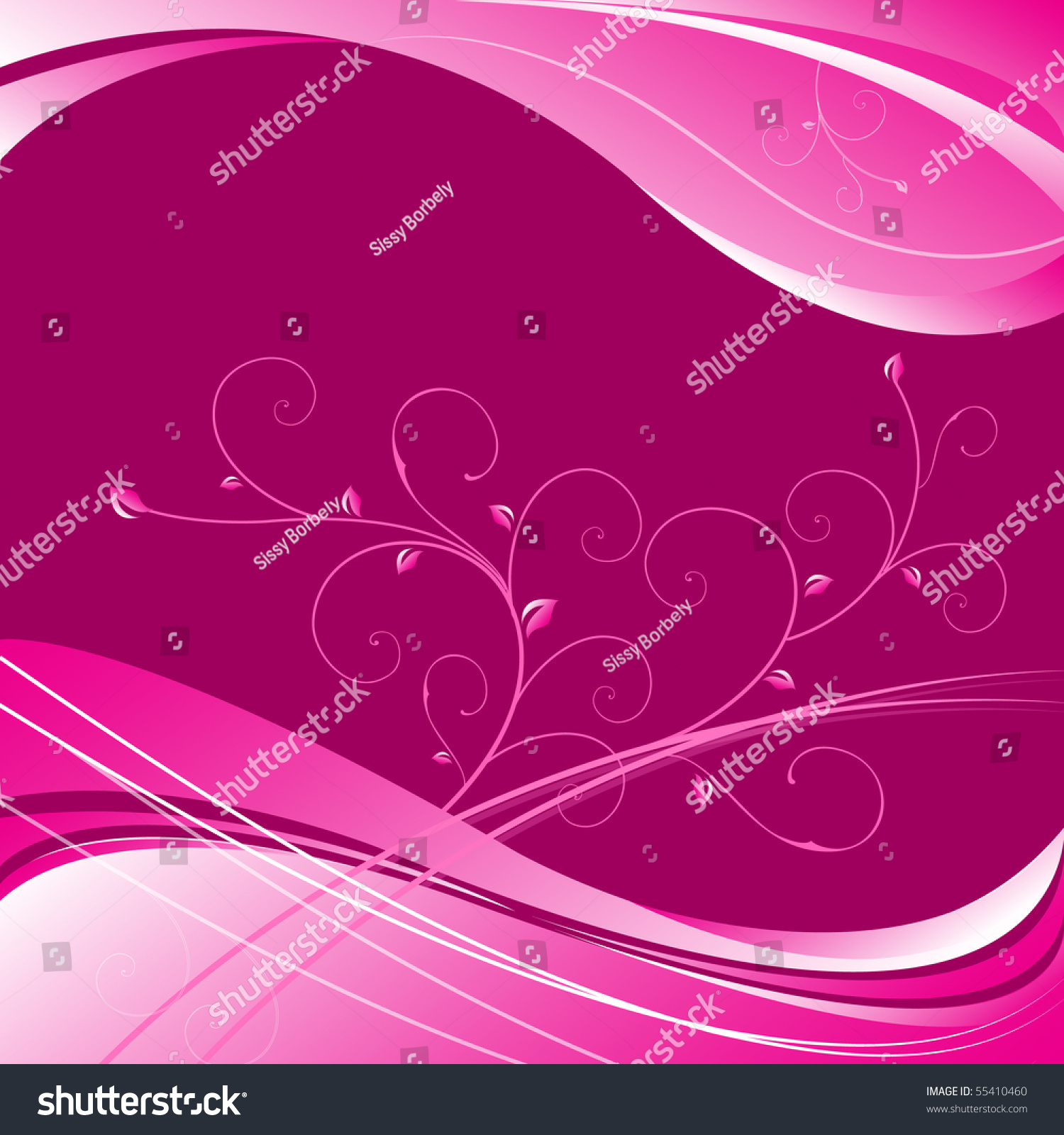 Abstract Floral Vector Background Stock Royalty