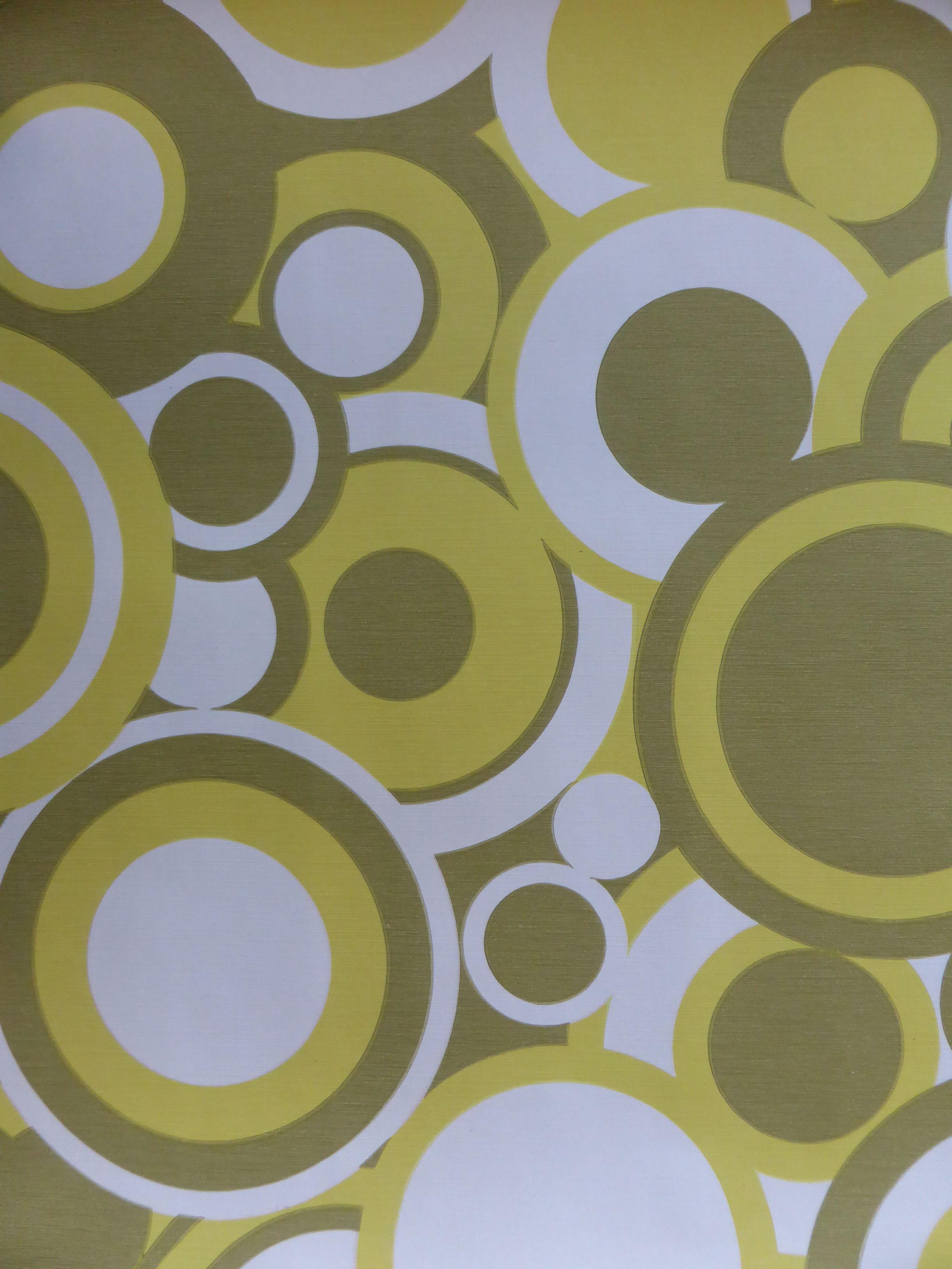 Spinning Around And Funky Wallpaper Dots Yellow Brown Wall