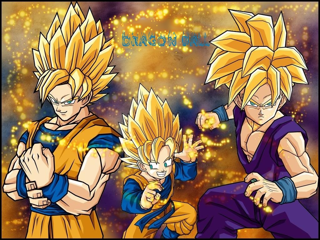 Image Goku Gohan And Goten Wallpaper Wekwc Jpg Dragon Ball Wiki
