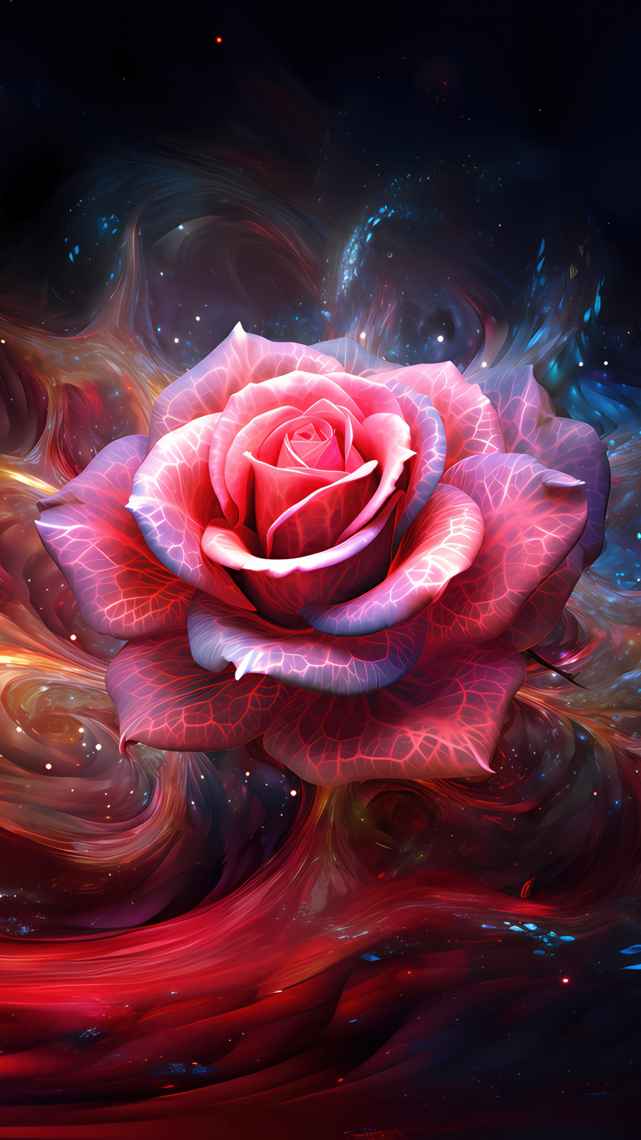 Flower Space Art 4k Wallpaper iPhone HD Phone 7281l
