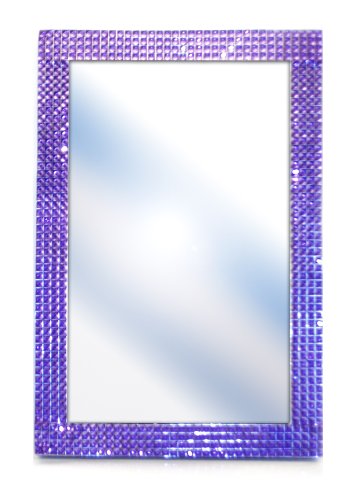 Designing Star Magnetic Locker Rectangle Glitter Mirror Purple