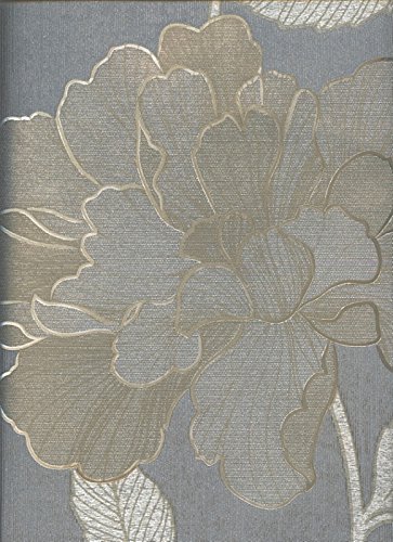 The Wallpaper And Border Store Metallic Gray Silver Gold