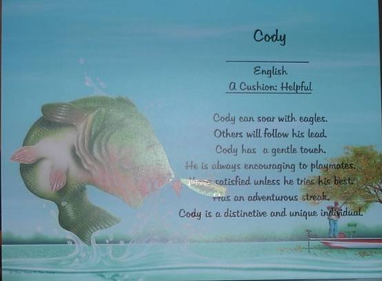 Name Poem Personalized Bass Fish Background Paper Shipping