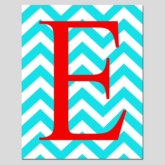 chevron background with initial e