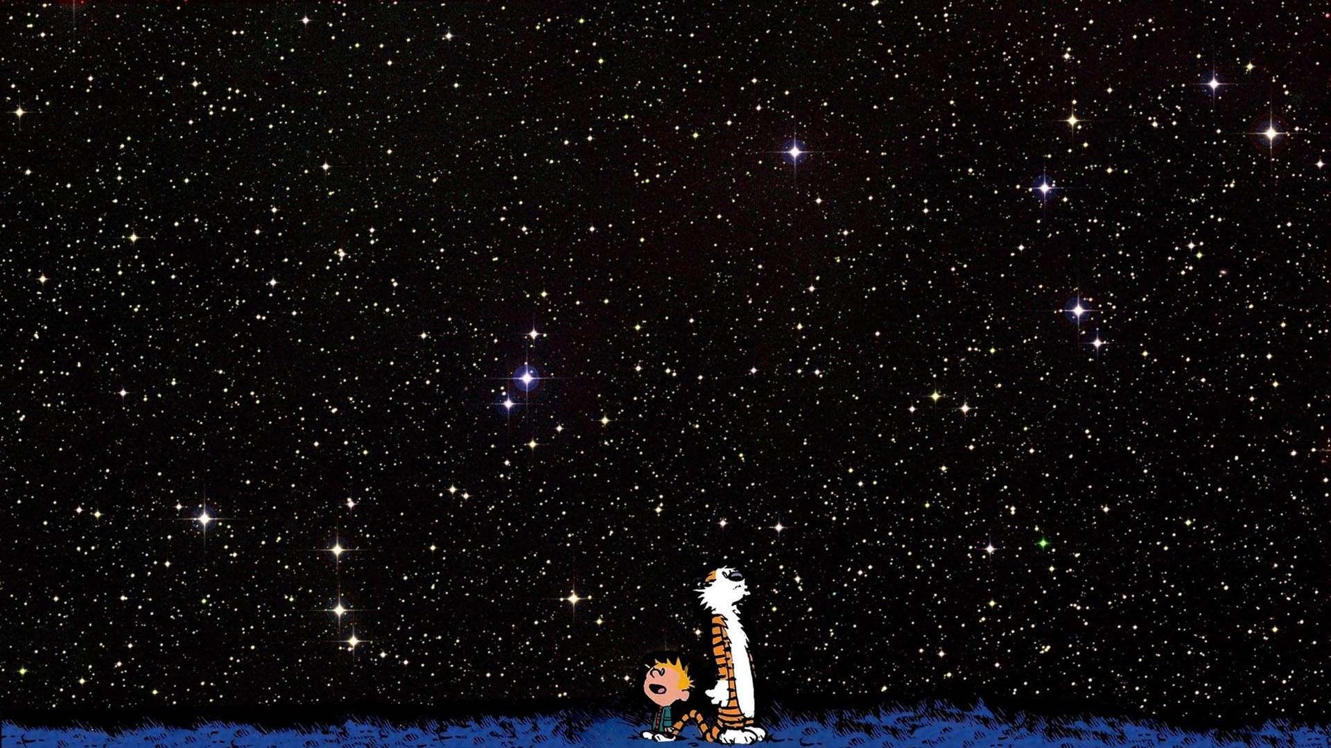 Calvin And Hobbes Starfield HD Wallpaper FullHDwpp