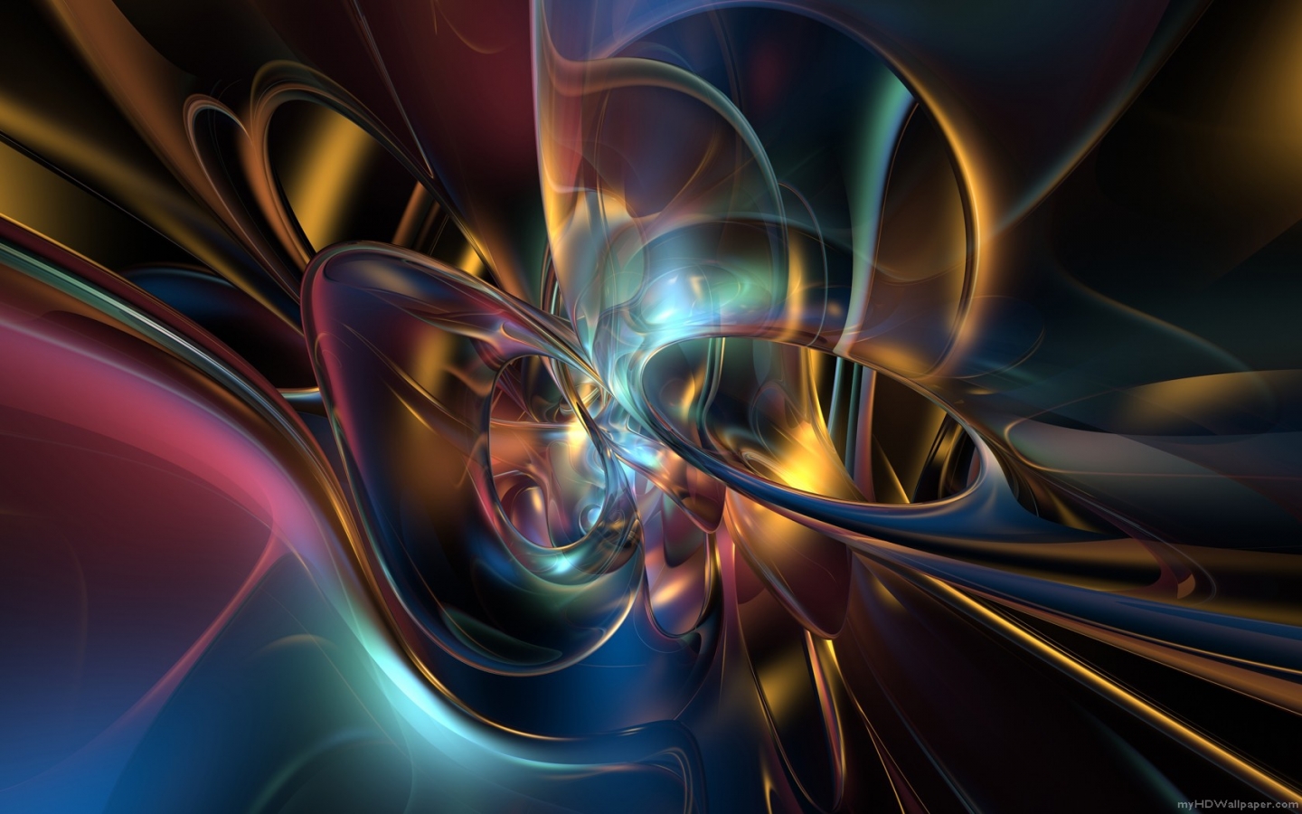 Cool 3d Abstract Curves Wallpaper Wallpup