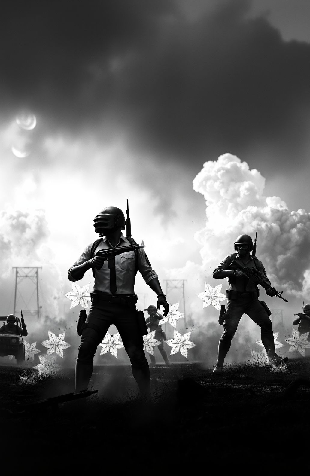 Black And White Pubg Wallpaper