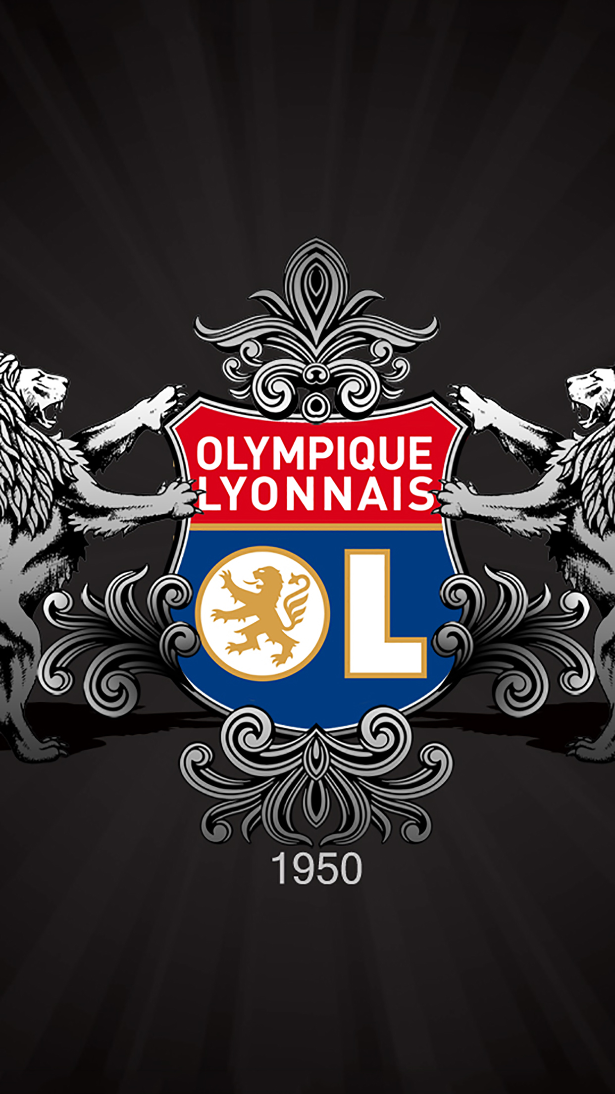 Olympique Lyonnais Logo Wallpaper For iPhone X