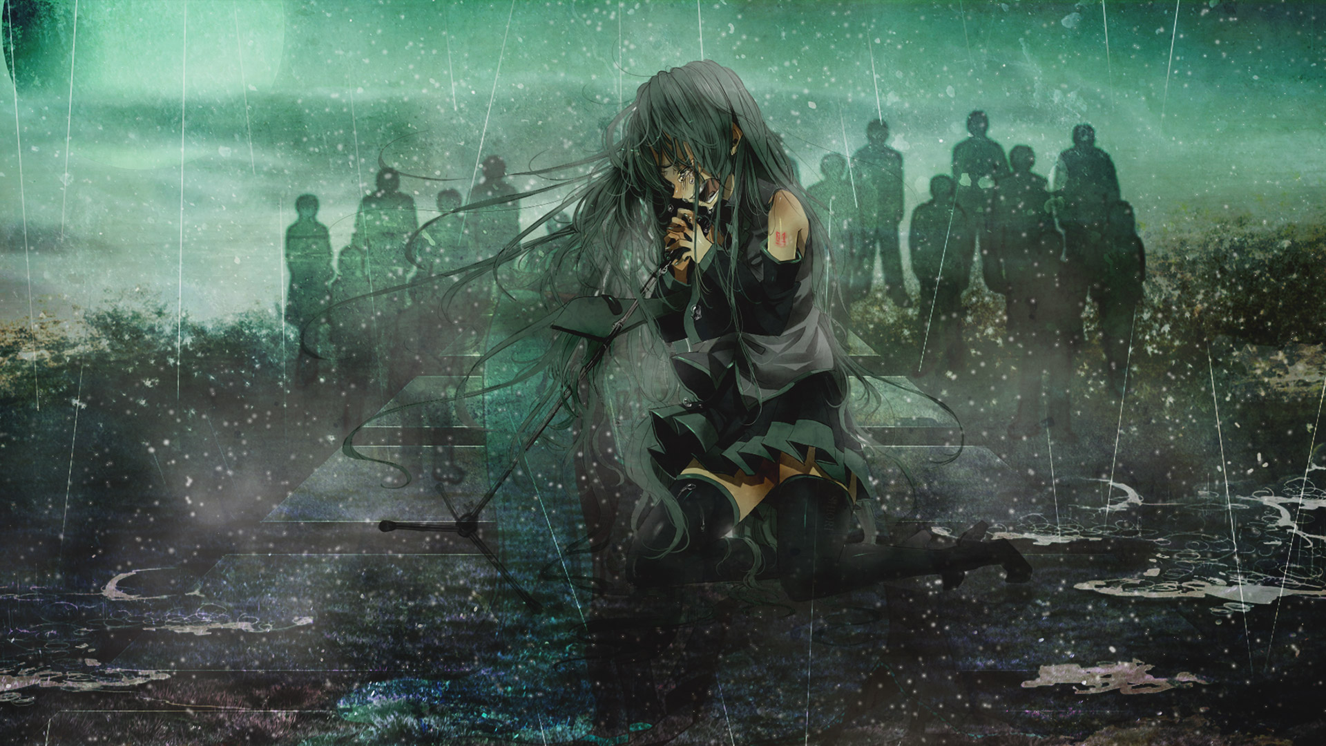 Desktop Wallpaper Rain, Anime Girl, Original, Umbrella, Hd Image, Picture,  Background, 952e02