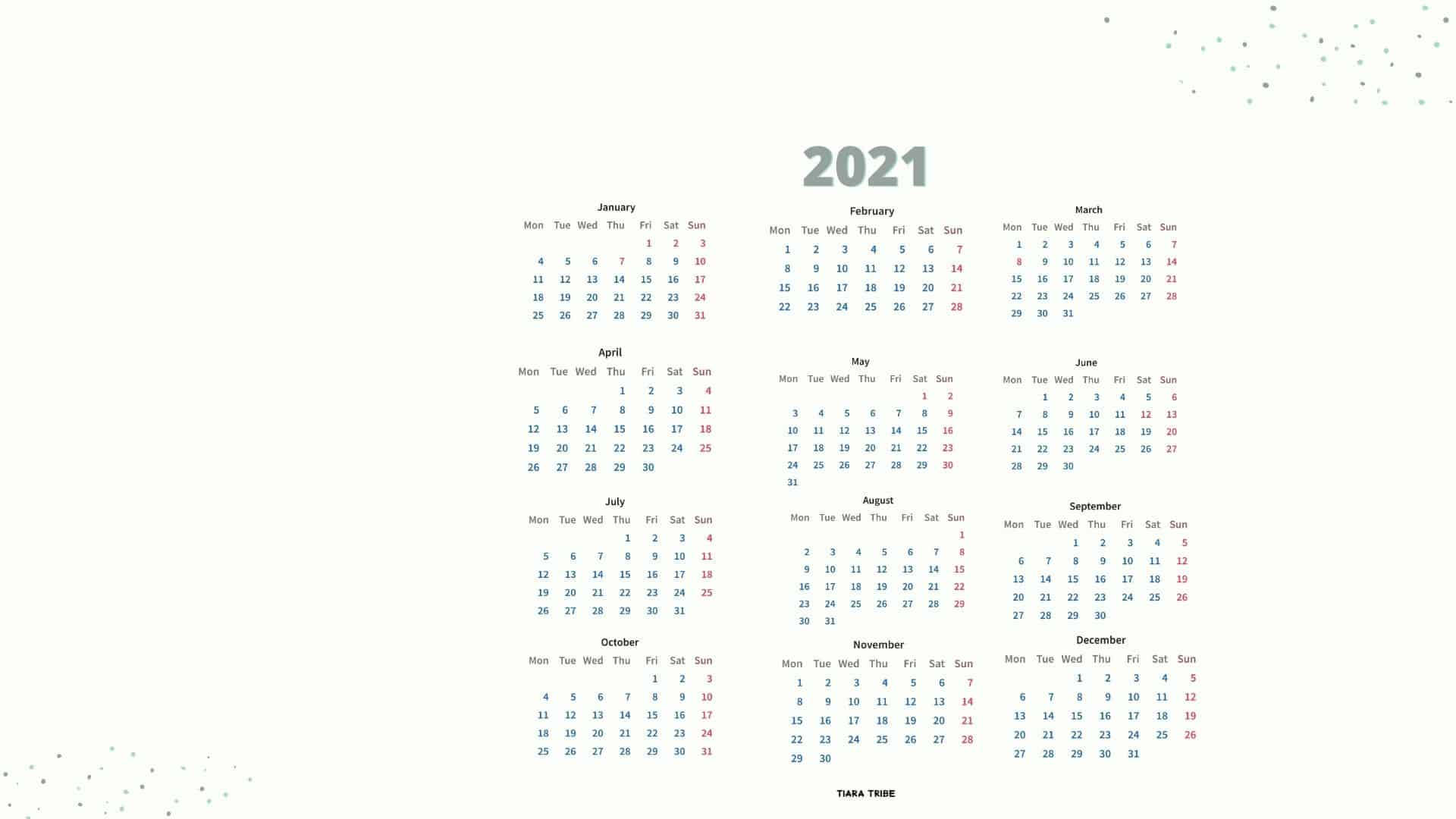 Desktop Calendar Wallpaper Immediate Tiara