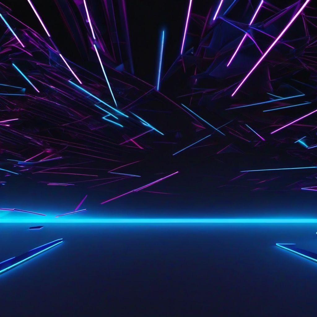 Neon Blue Aesthetic Wallpaper