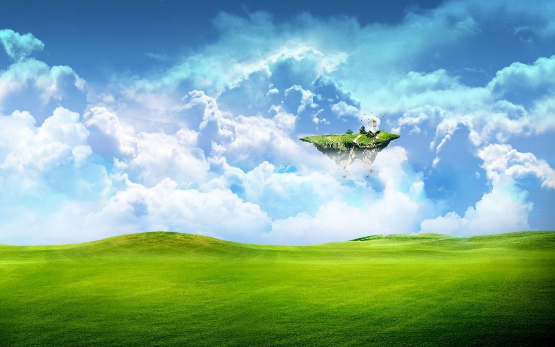 The Grassland Landscape Design Wallpaper Desktop Background Scenery