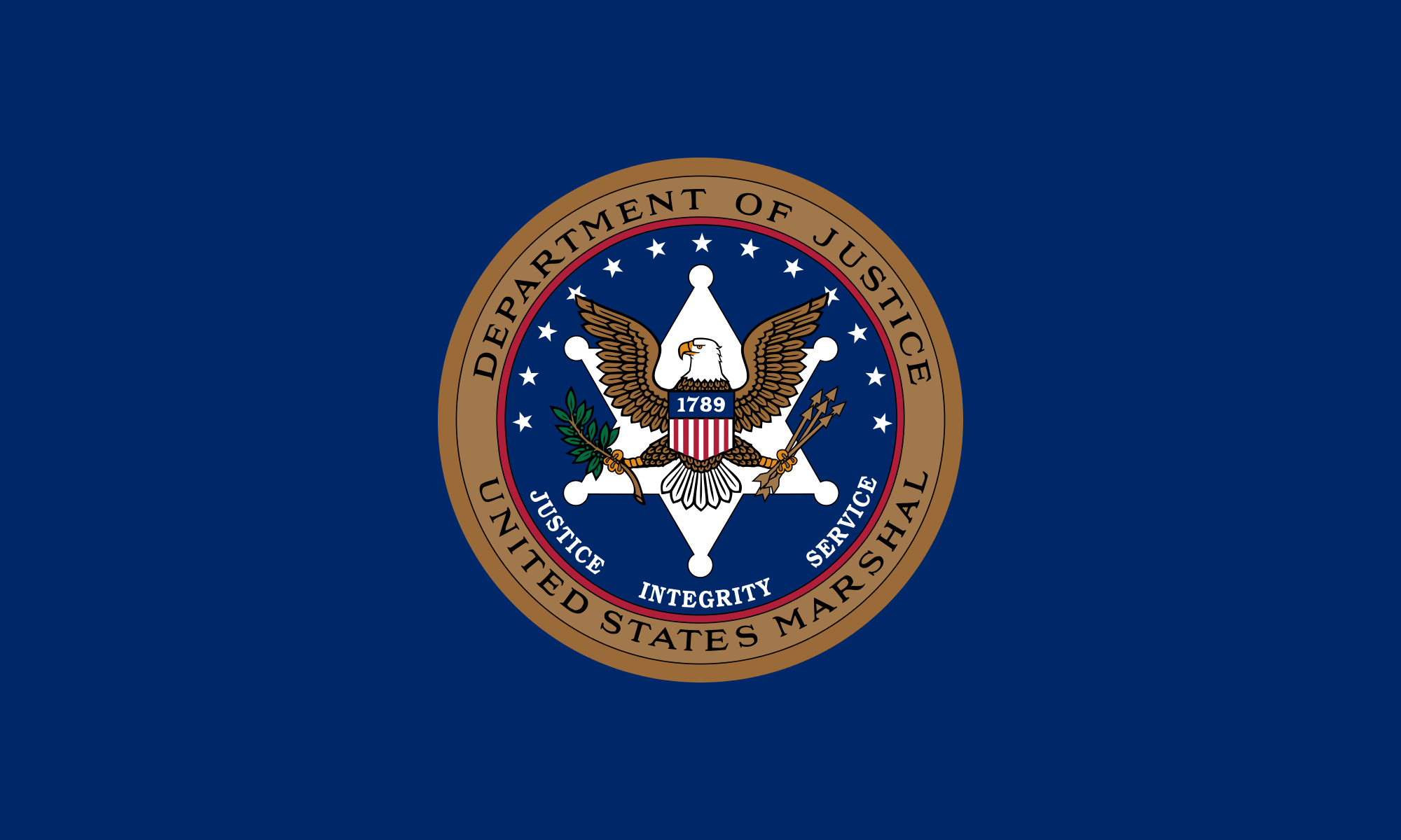 File Flag Of The United States Marshals Service Png