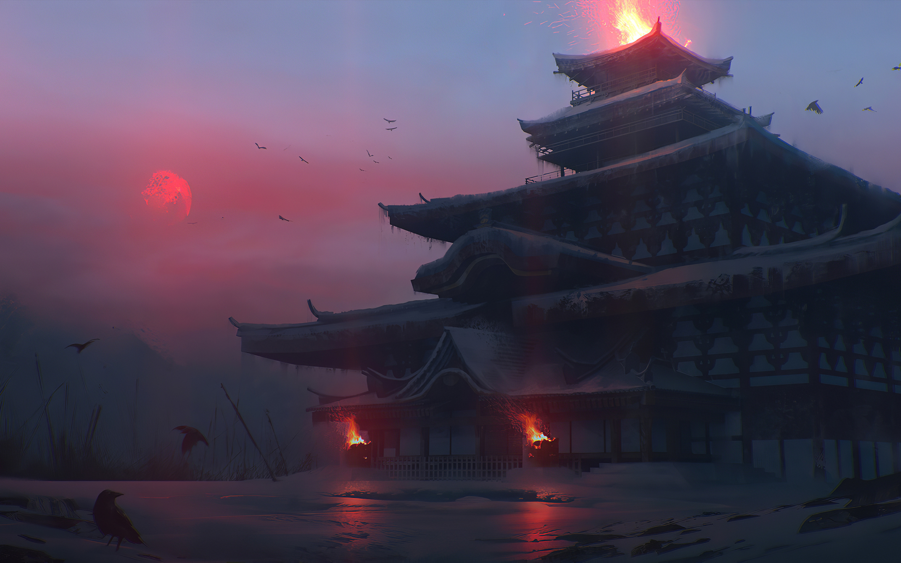 Japan Temple 4k Macbook Pro Retina HD Wallpaper Image