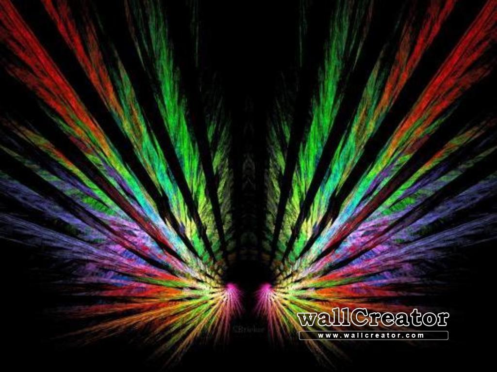 Colorful Angel Wings Wallpaper