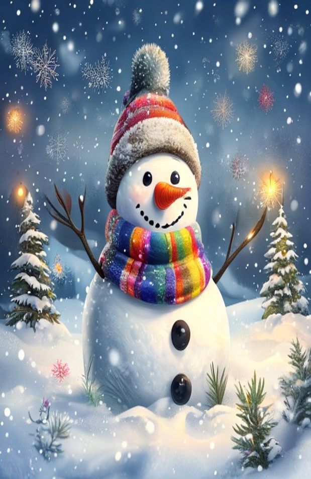Winter Snowman Wallpaper