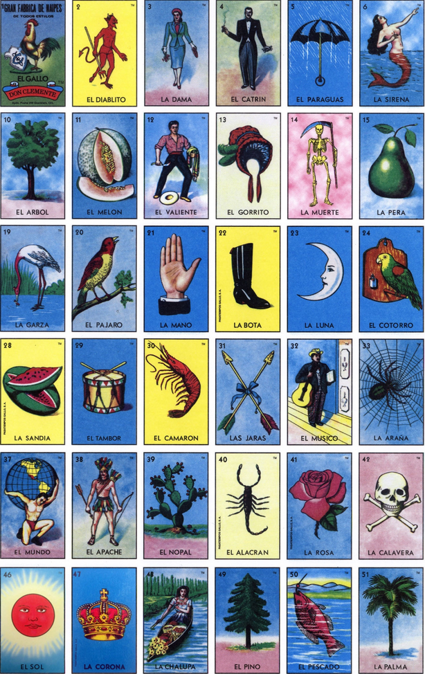 Style Mexican Loteria Frame Pattern Custom Photo Studio