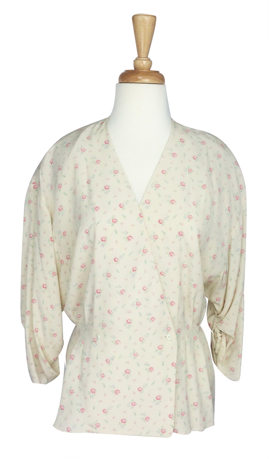Vintage Ralph Lauren Wallpaper Floral Silk Blouse Backinstyle
