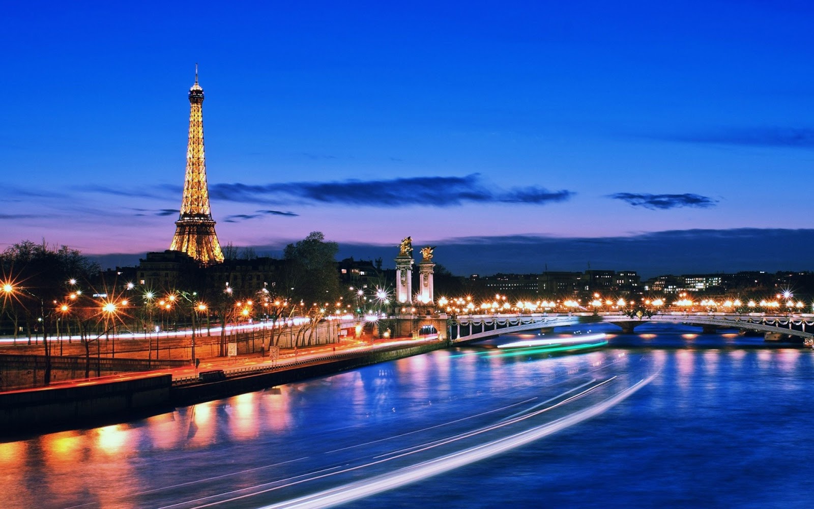 Paris Paris at Night Wallpaper