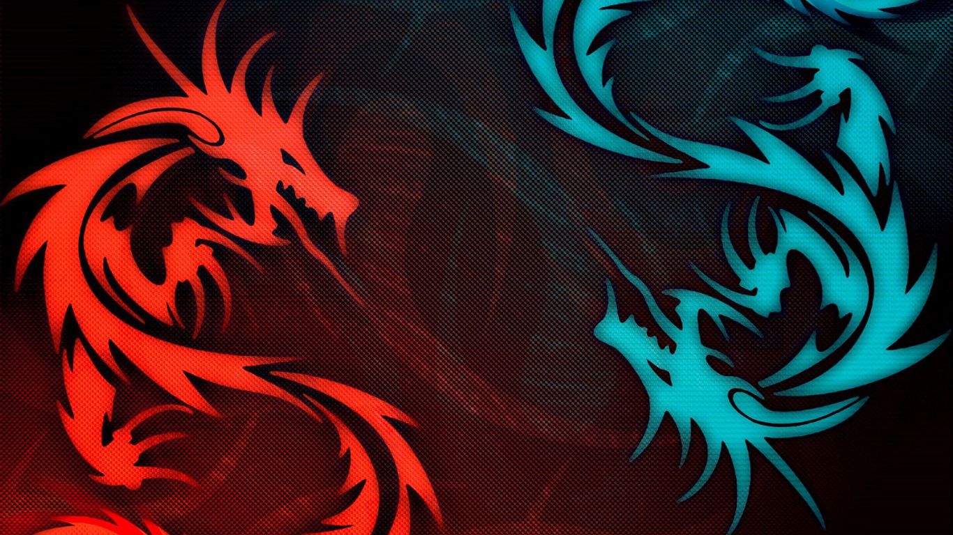 Water And Fire Dragons Wallpaper