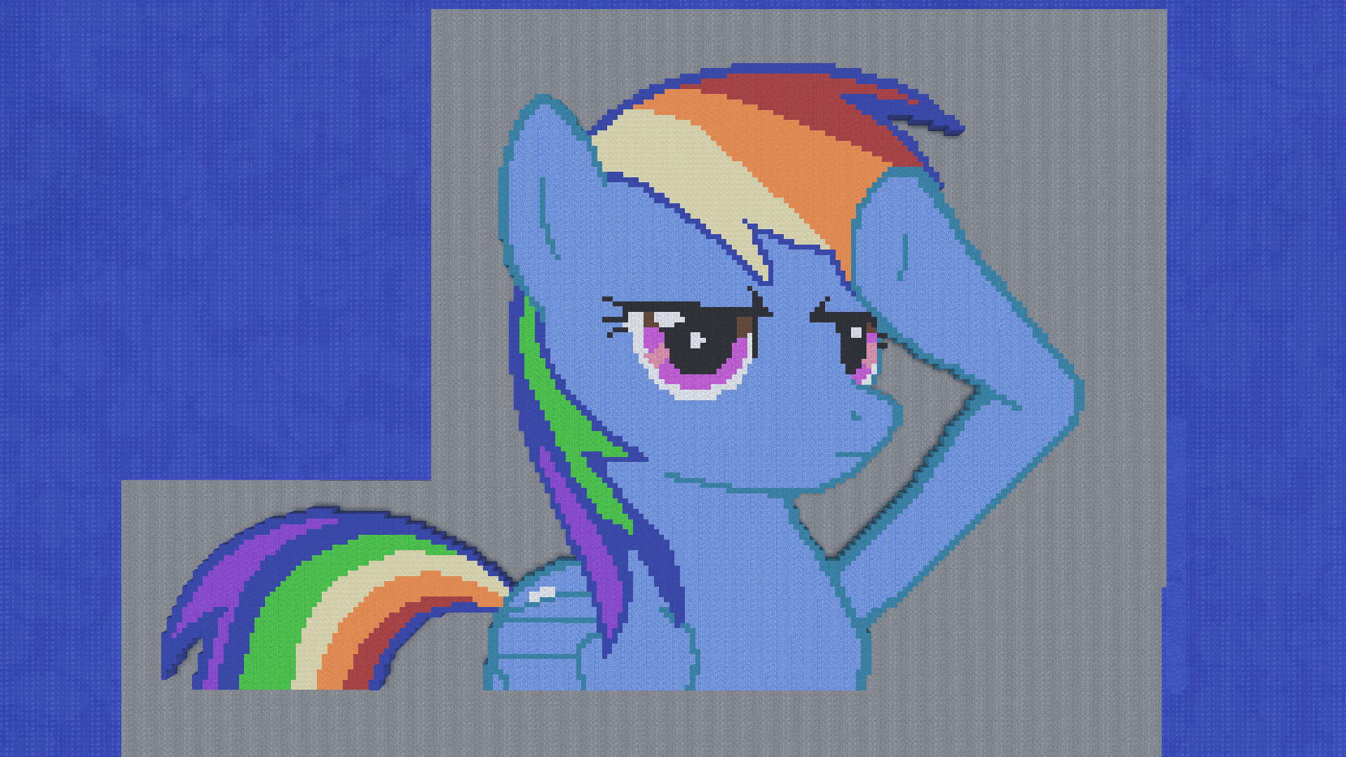 Rainbow Dash Salute Minecraft Wallpaper D4sncii Art