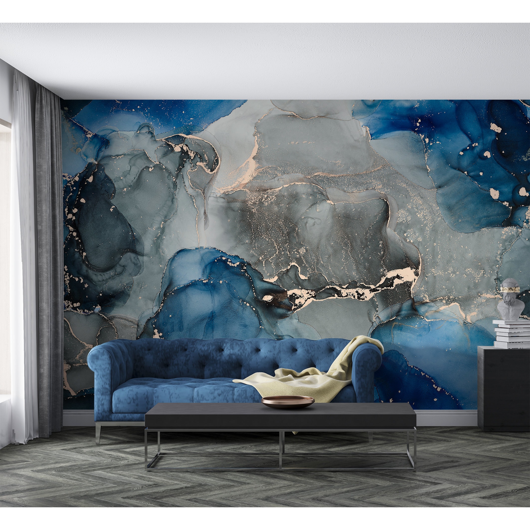 Wallpaper Blue And Grey