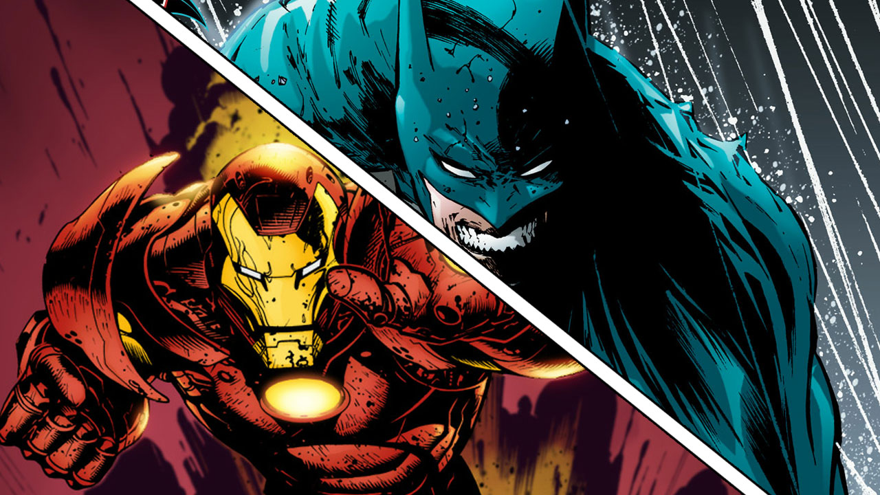 Iron Man Vs Batman Illustration Desktop Wallpaper