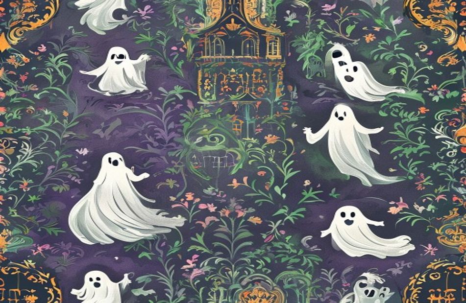 Disney Haunted Mansion Wallpaper Stencil