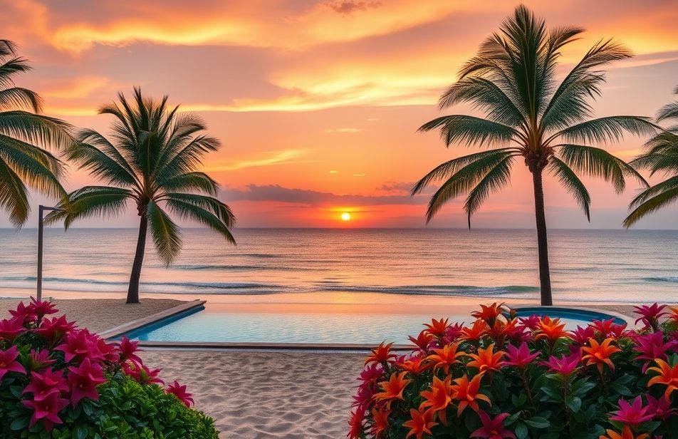 Beach Resort Wallpaper