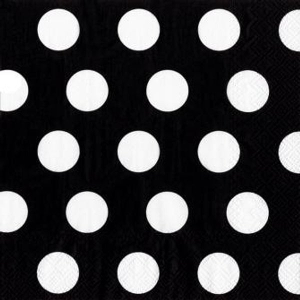 Black and White Polka Dots   Waterford Event Rentals 600x600
