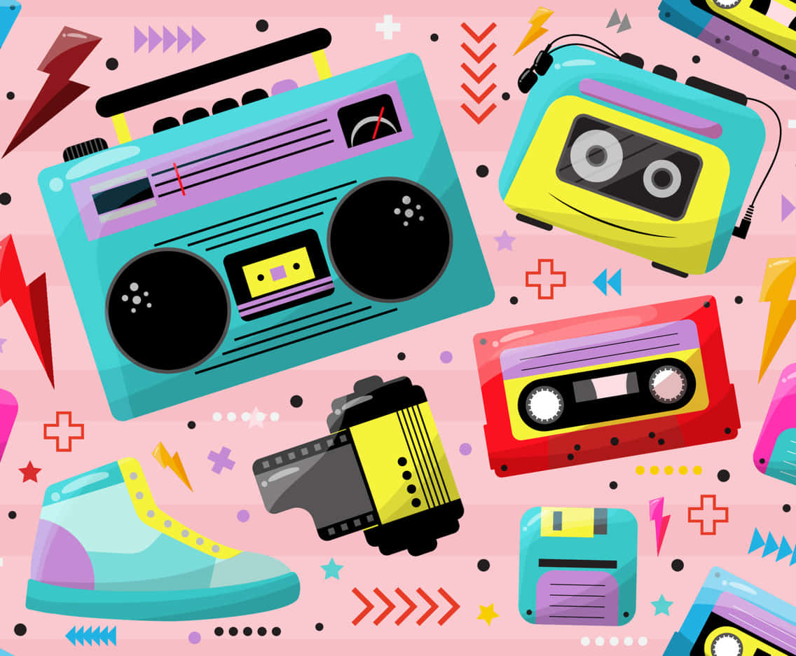 Retro 90s Background Wallpaper