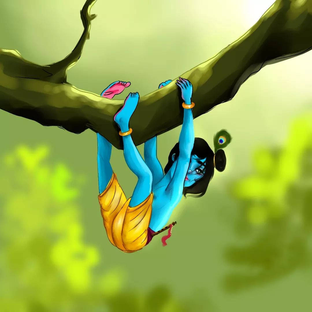 Cartoon Krishna Wallpaper