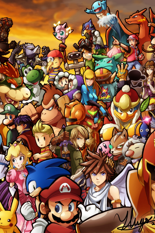 Super Smash Bros Wii Games Background For Your iPhone