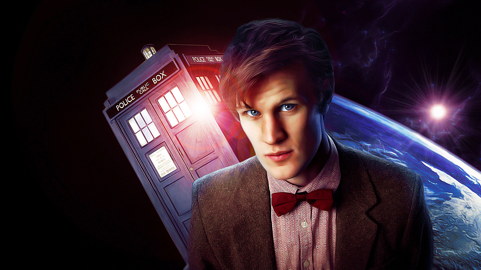  Wallpaper 1600x900 TARDIS Matt Smith Eleventh Doctor Doctor Who 1600x900