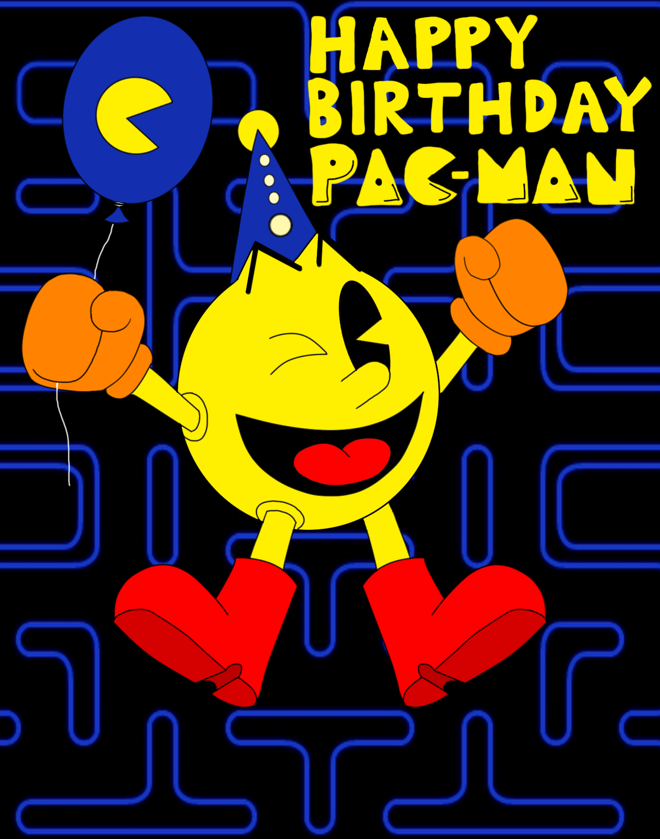 Happy BirtHDay Pac Man By Seganintendoubisoft