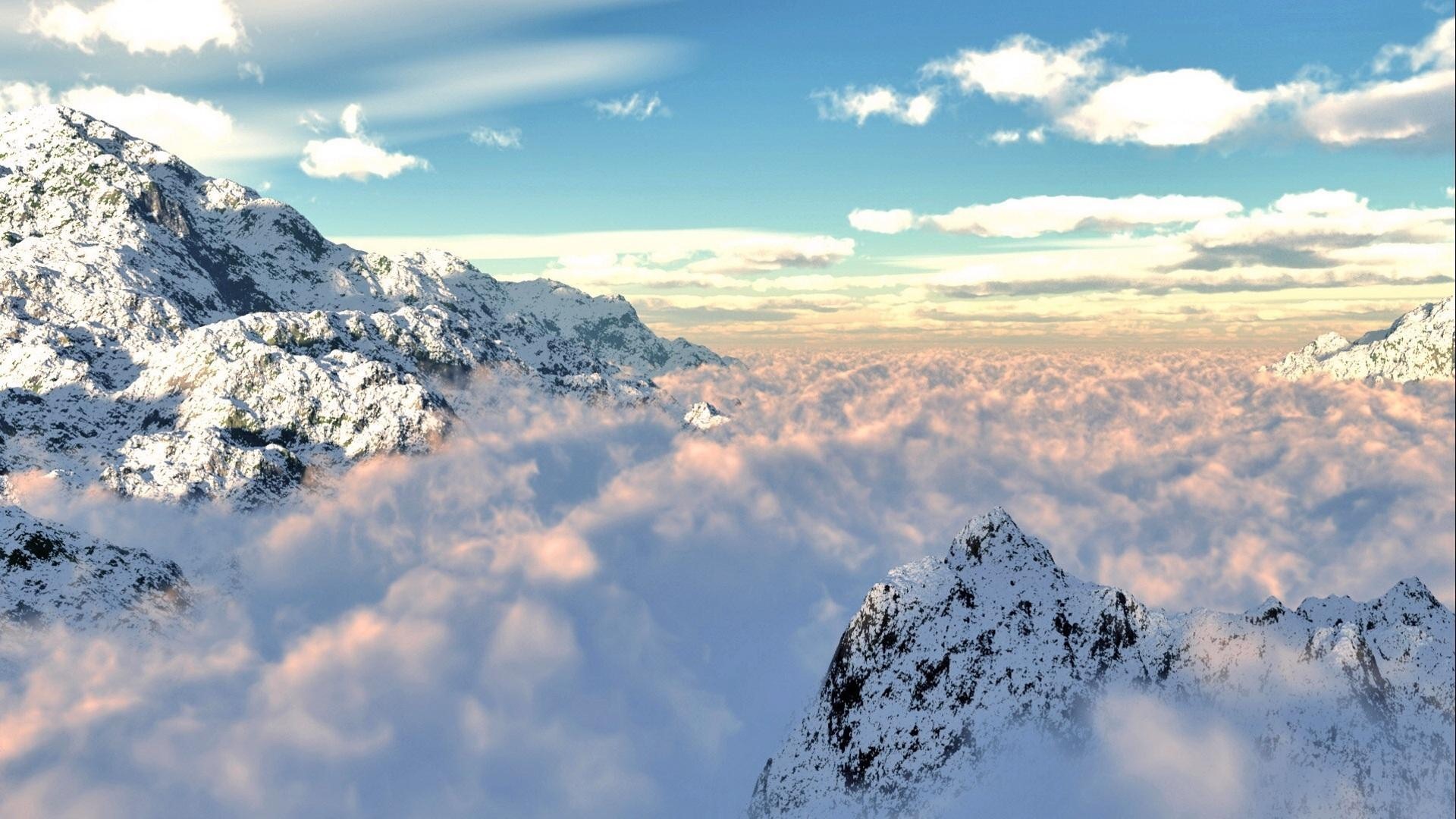 Mountain Above Cloud Wallpaper HD