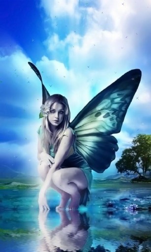 Bigger Butterfly Angel Live Wallpaper For Android Screenshot