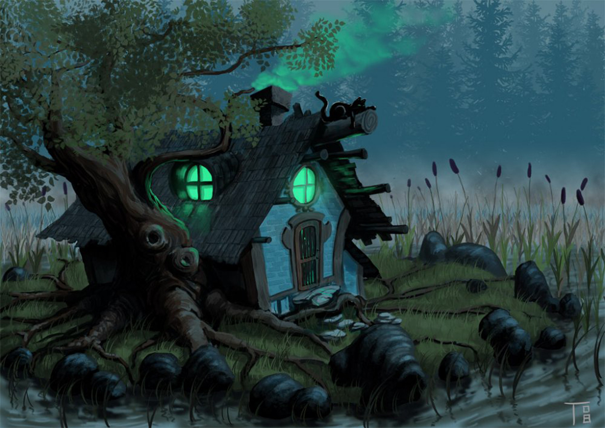 Halloween Animated Desktop Wallpaper Image