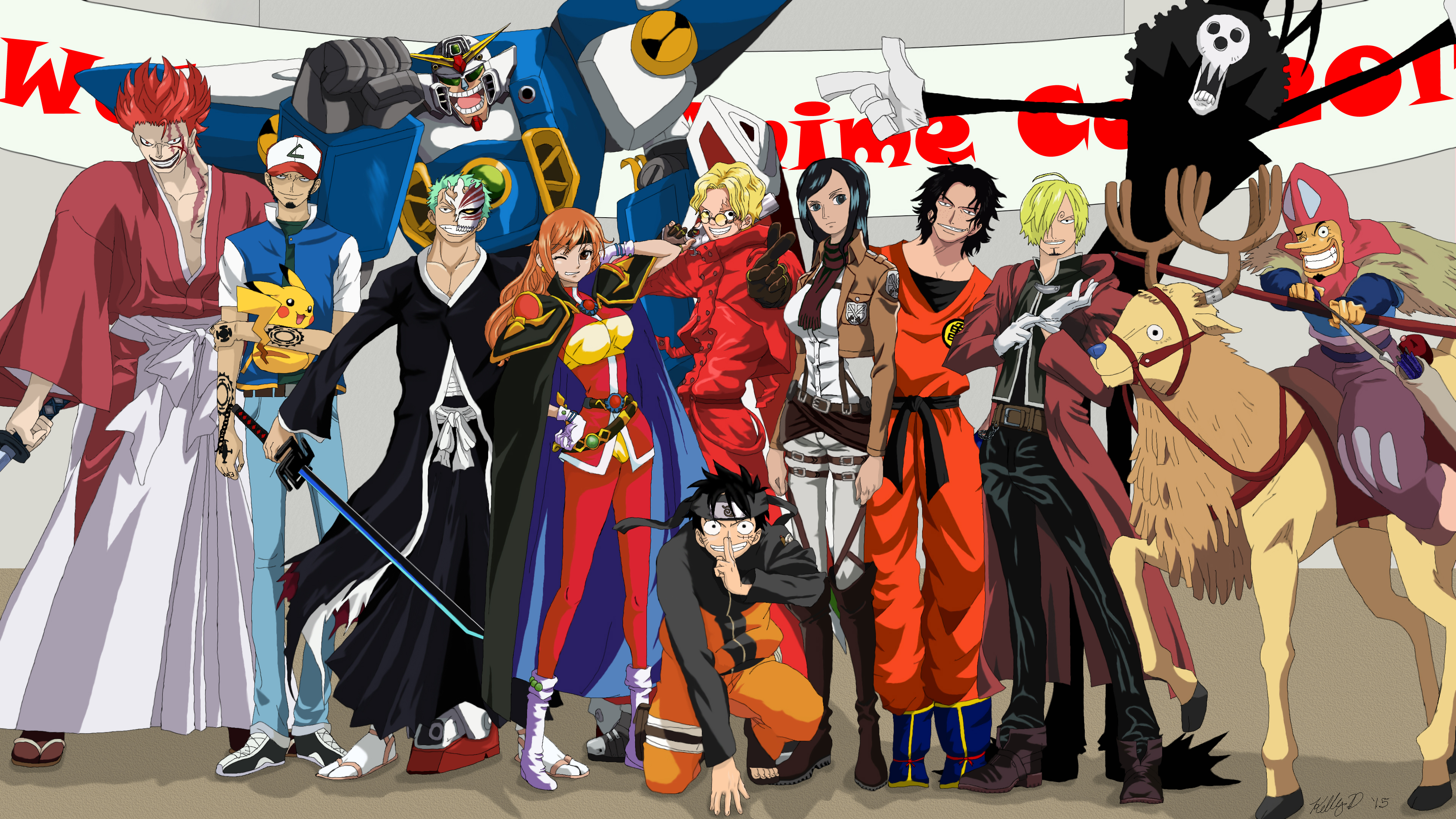 One Piece Anime Con by Lobstirrchwan 3840x2160