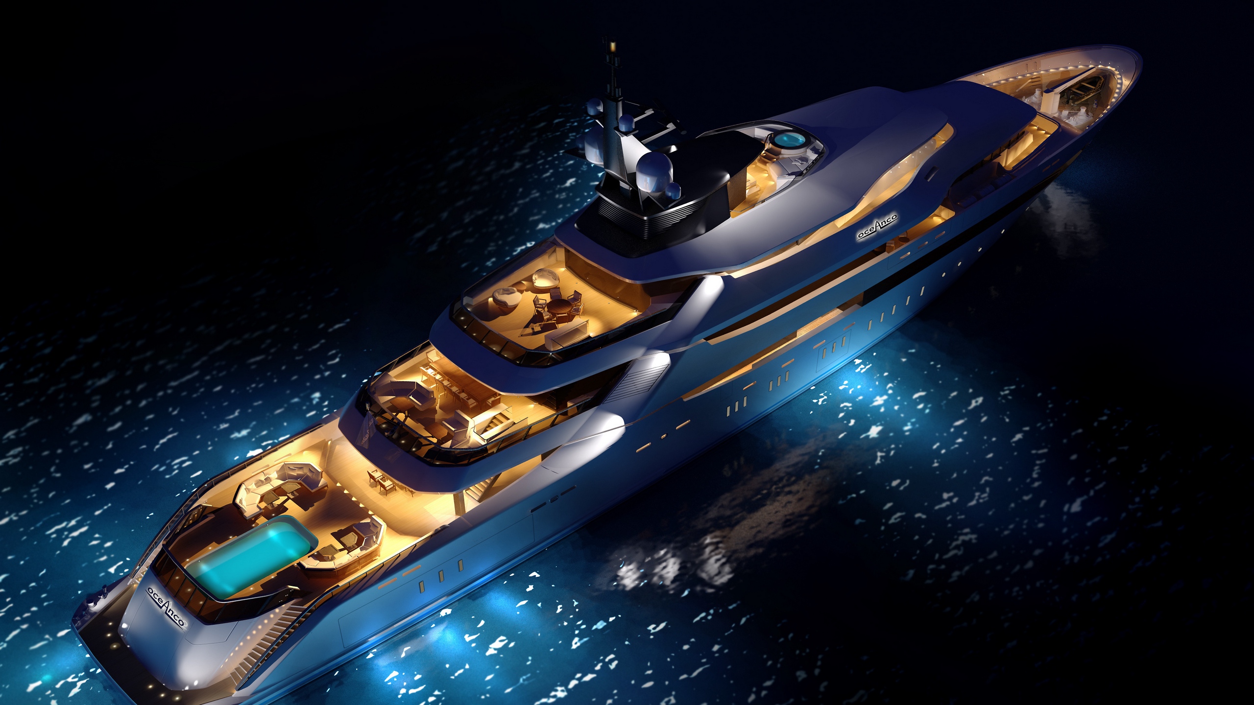 Wallpaper Yacht Concept Luxury Widescreen