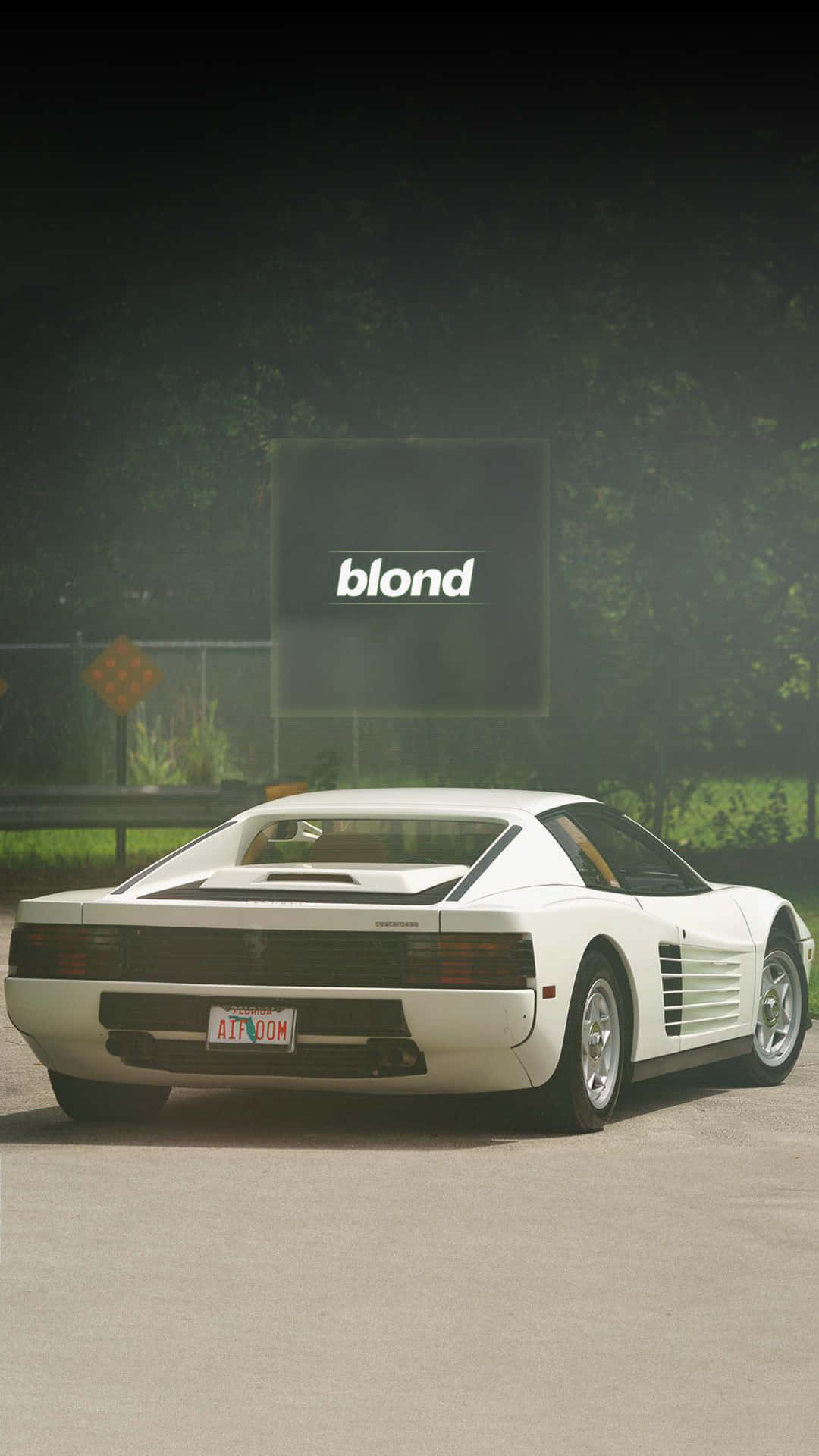 White Ferrari iPhone X Wallpaper