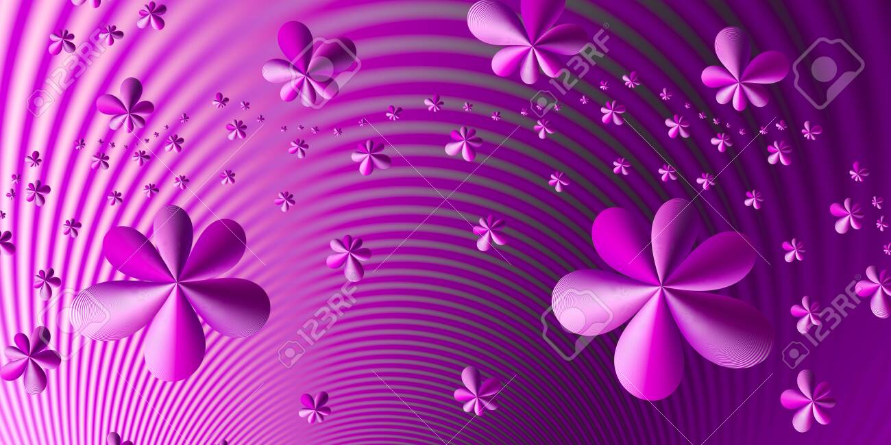 Futuristic Pink Purple Flower Wallpaper Modern Floral Spring