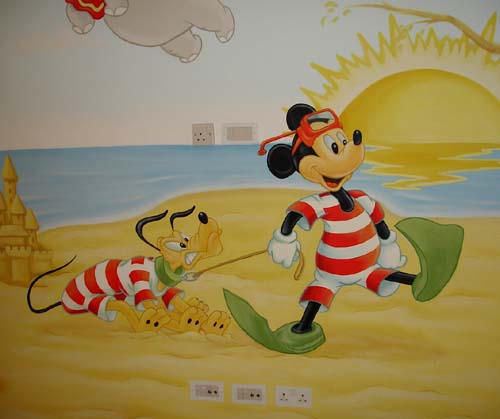 Free Childrens Wall Murals Eschildrens 500x419 For Your Desktop Mobile Tablet Explore 47 Fall Mickey Mouse Wallpaper Border Minnie - Mickey Mouse Wall Murals Uk