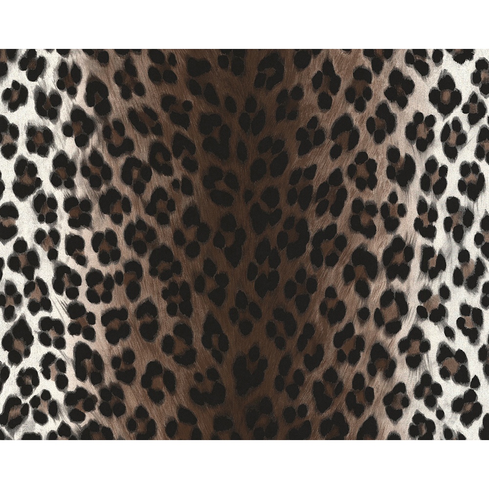 Leopard Print Pattern Faux Animal Fur Textured Vinyl Wallpaper